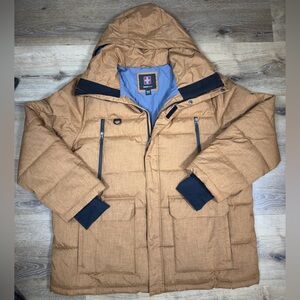 Swiss Tech Men's Brown Puffer Jacket 🥶❄️🎿